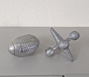 Metal Jack and Football Home Decor