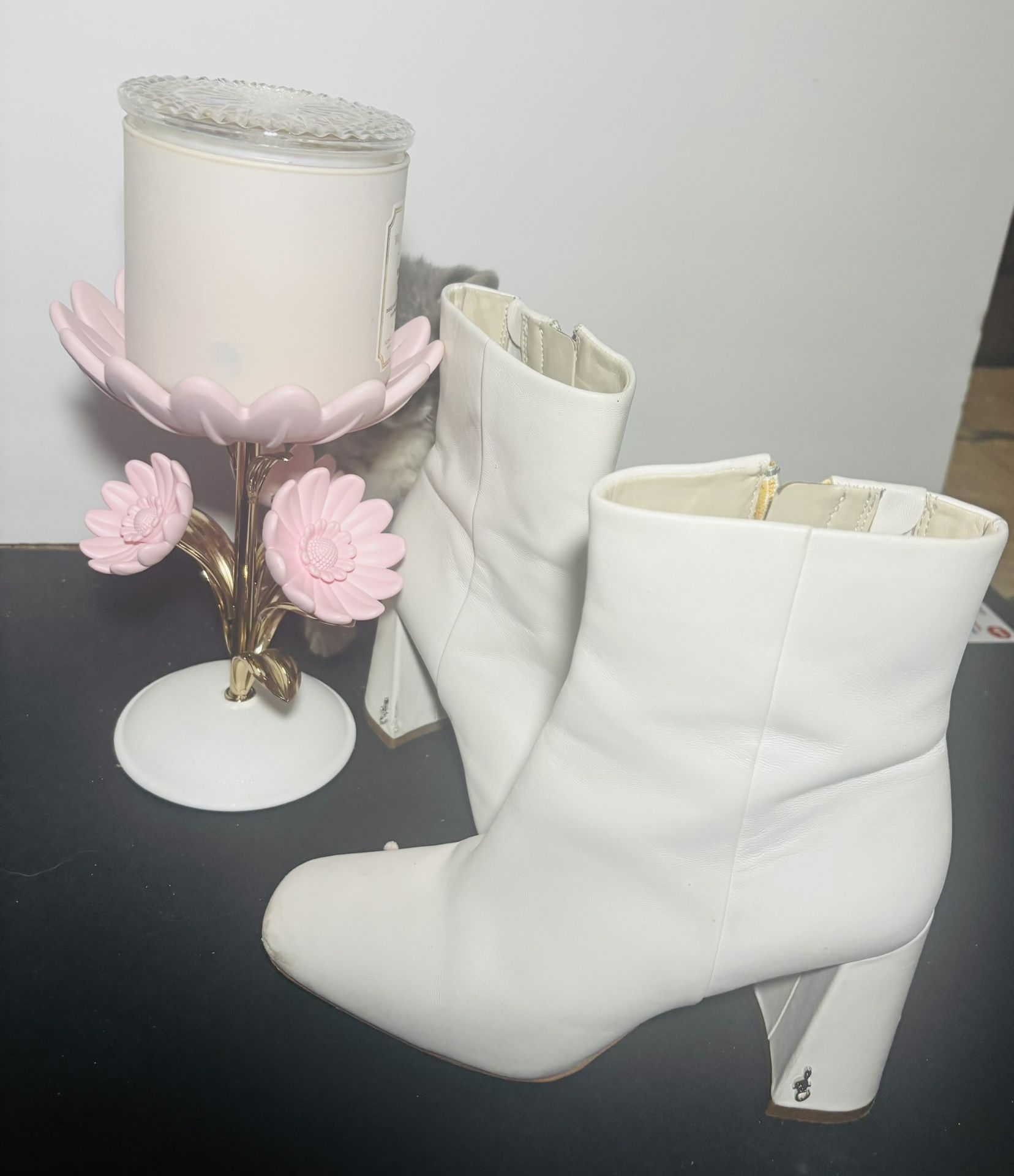 Sam Edlerman White Boots 6.5 Used