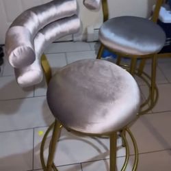 Grey And Gold bar stools 4 sets