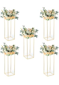 Wedding Centerpieces for Tables, 5 Gold Centerpieces
