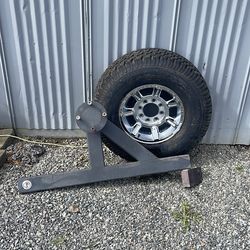 H2 hummer spare tire and original spare tire rack