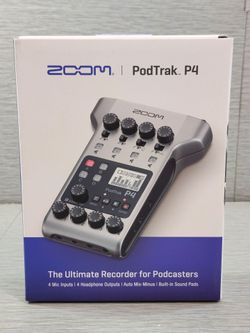 Zoom PodTrak P4 Portable Multitrack Podcast Recorder - never been used