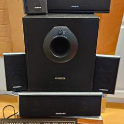 PRE-OWNED AIWA TS-W45U POWERED SUBWOOFER & FIVE SATTELITE SPEAKERS 