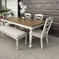 Beautiful Farmhouse Dining Table Set New 
