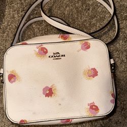 COACH Mini Camera Bag Pop Floral Print Chalk Pink Shoulder Crossbody C6044