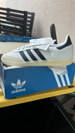 Adidas Sambas Cream Night Indigo Shoe Men’s 9 Women 10.5 Brand New