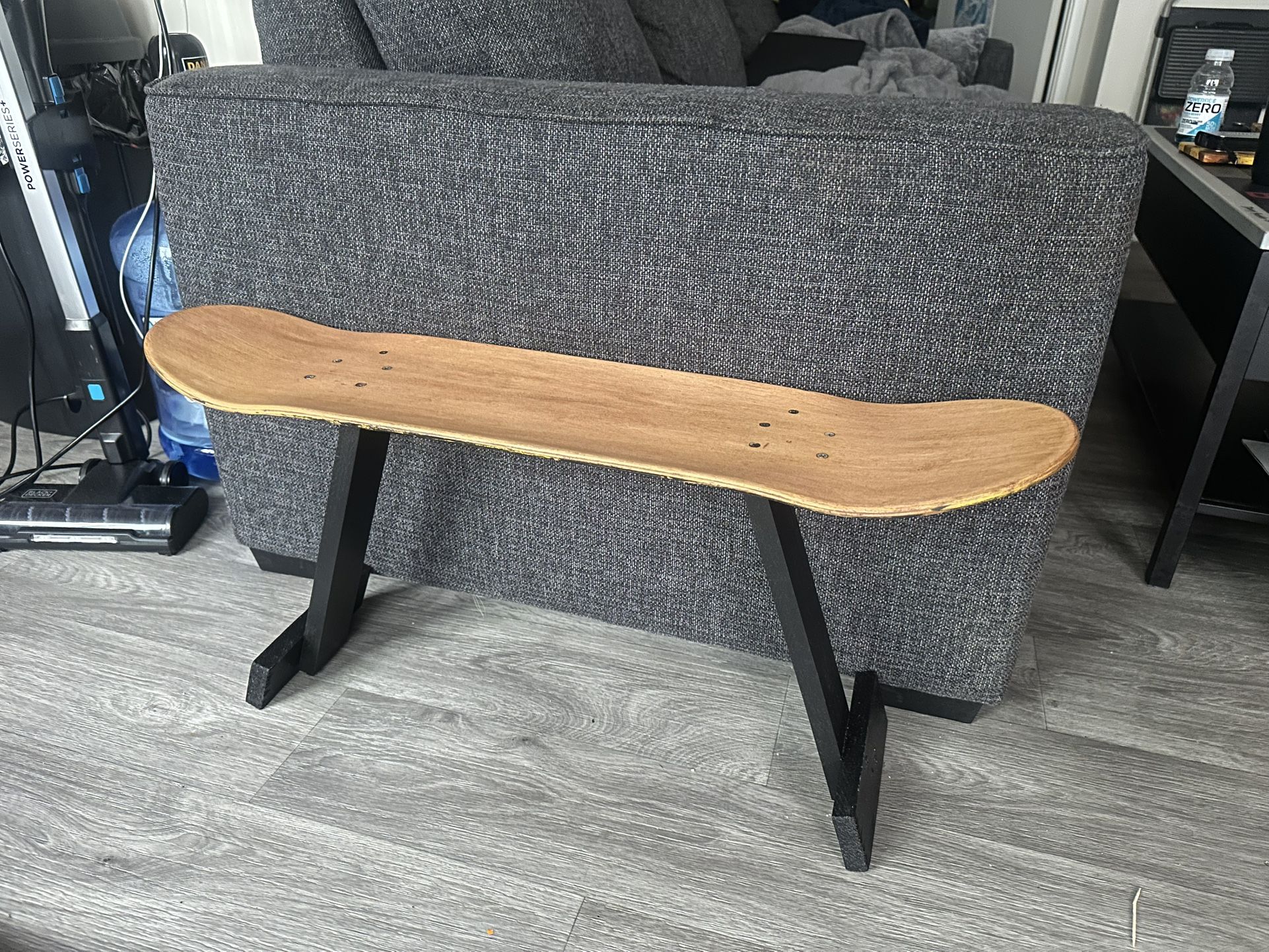 handmade skateboard bench