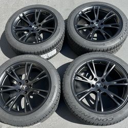 19” Tesla Model Y Factory Wheels And Tires New Satin Black