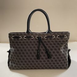 Dooney & Bourke Satchel Handbag Black/Gray 15” x 8.5”