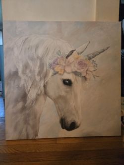 Glittery Unicorn Canvas