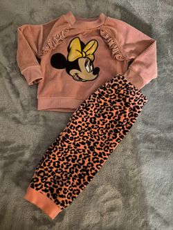 NEW! Baby Girl, Minnie Mouse, 2-Piece Outfit,  6-9 Mo
