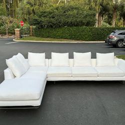 Couch/Sofa Sectional - Off-White - Linen - Delivery Available 🚛