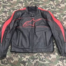 Alpinestars Motorcycle Jacket Black With Red (SIZE - Large)