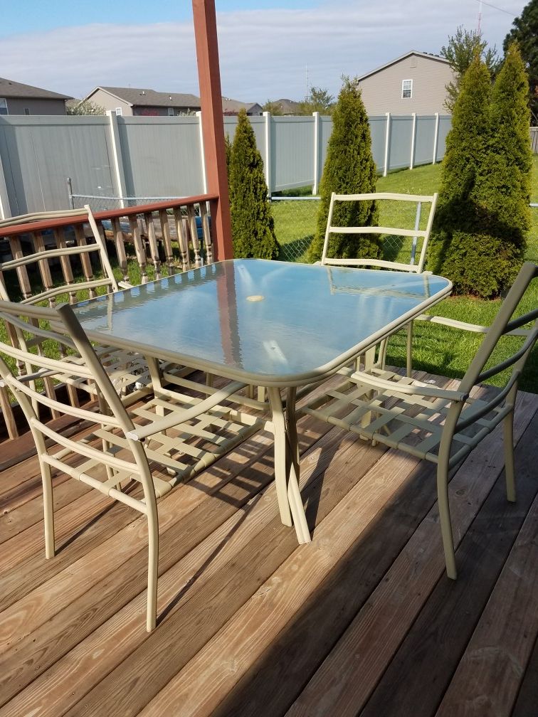 New XL Square Dining Patio Table Set
