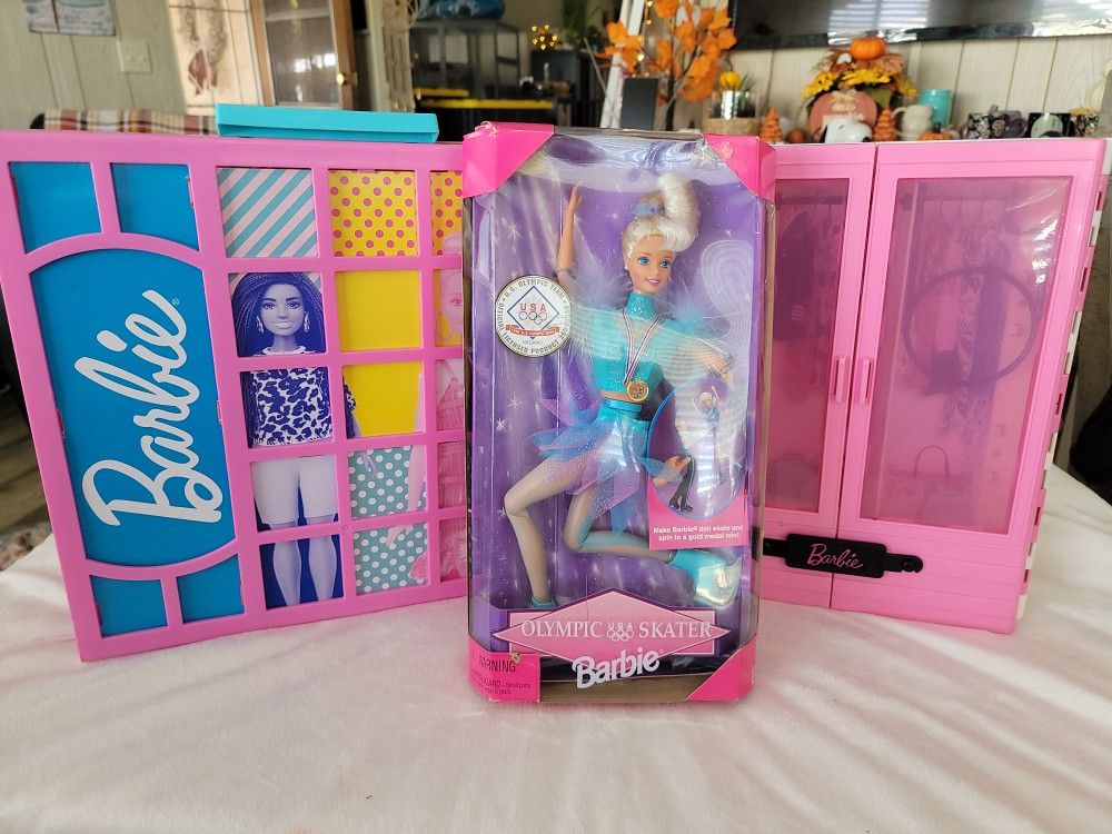 2 BARBIE CASES AND BARBIE DOLL