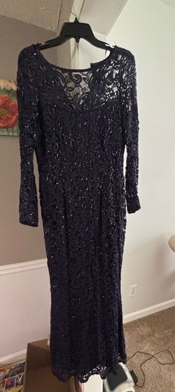Formal - Size 18 - Navy Blue Lace Gown