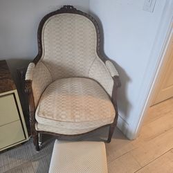 Antique chair and ottoman $75