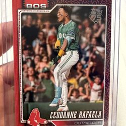 Ceddanne Rafaela 2026 Topps Series 1 #101 Team Color Border Variation SP Red Sox