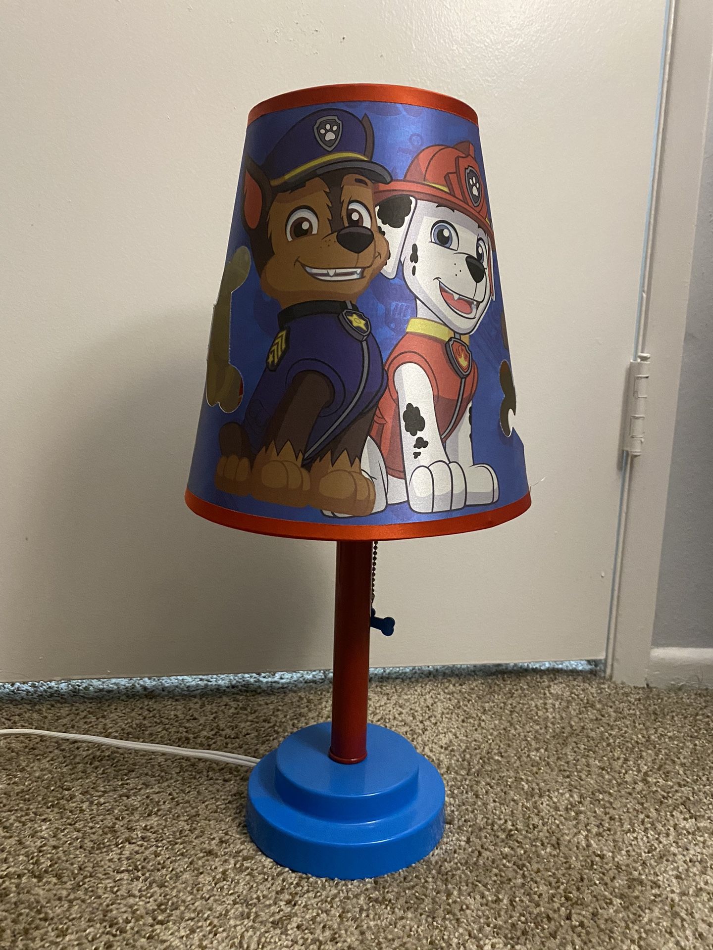 Nickelodeon PAW PATROL DIE-CUT 19" DOUBLE SHADE KIDS TABLE LAMP