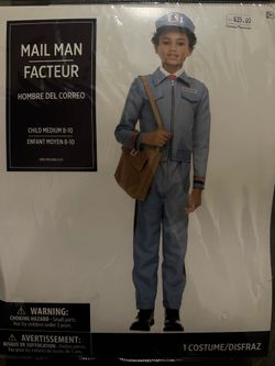 MAIL MAN COSTUME BRAND NEW 8-10 