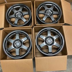 NEW 16” RAYS TE37 STYLE WHEELS RIMS 16x7 +40 (4x100) CB: 73.1