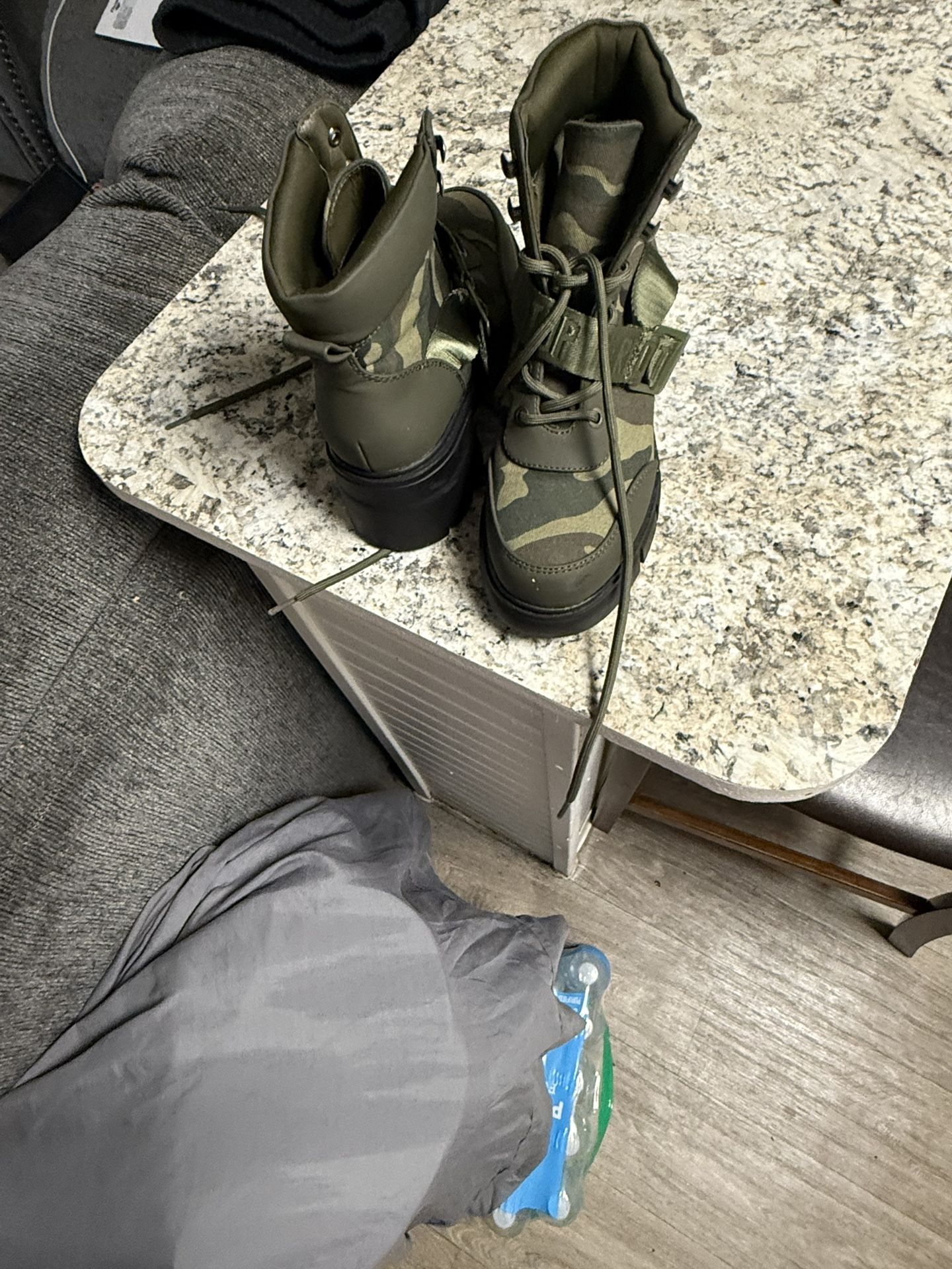 Ankle Boots Green Military Look