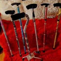 125.00 EACH REDESIGNED BLING-BLING WALKING CANES ADJUSTABLE 33-37 "