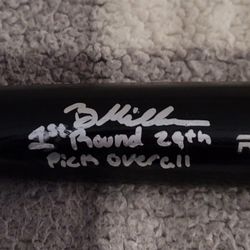 Bobby Miller Signed Autographed Rawlings Black Bat Los Angeles Dodgers