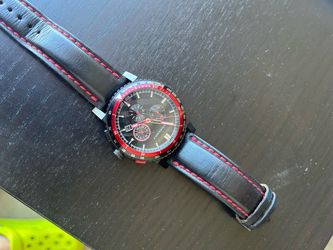 Burberry Chronograph Watch Black Red