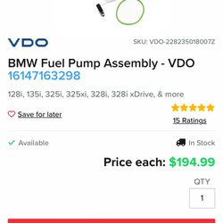 Bmw 335i Fuel Pump