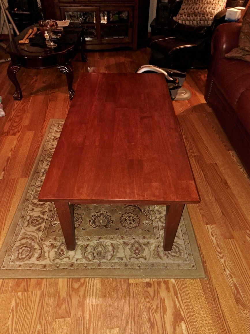 Brown Wood Stain Coffee Table 