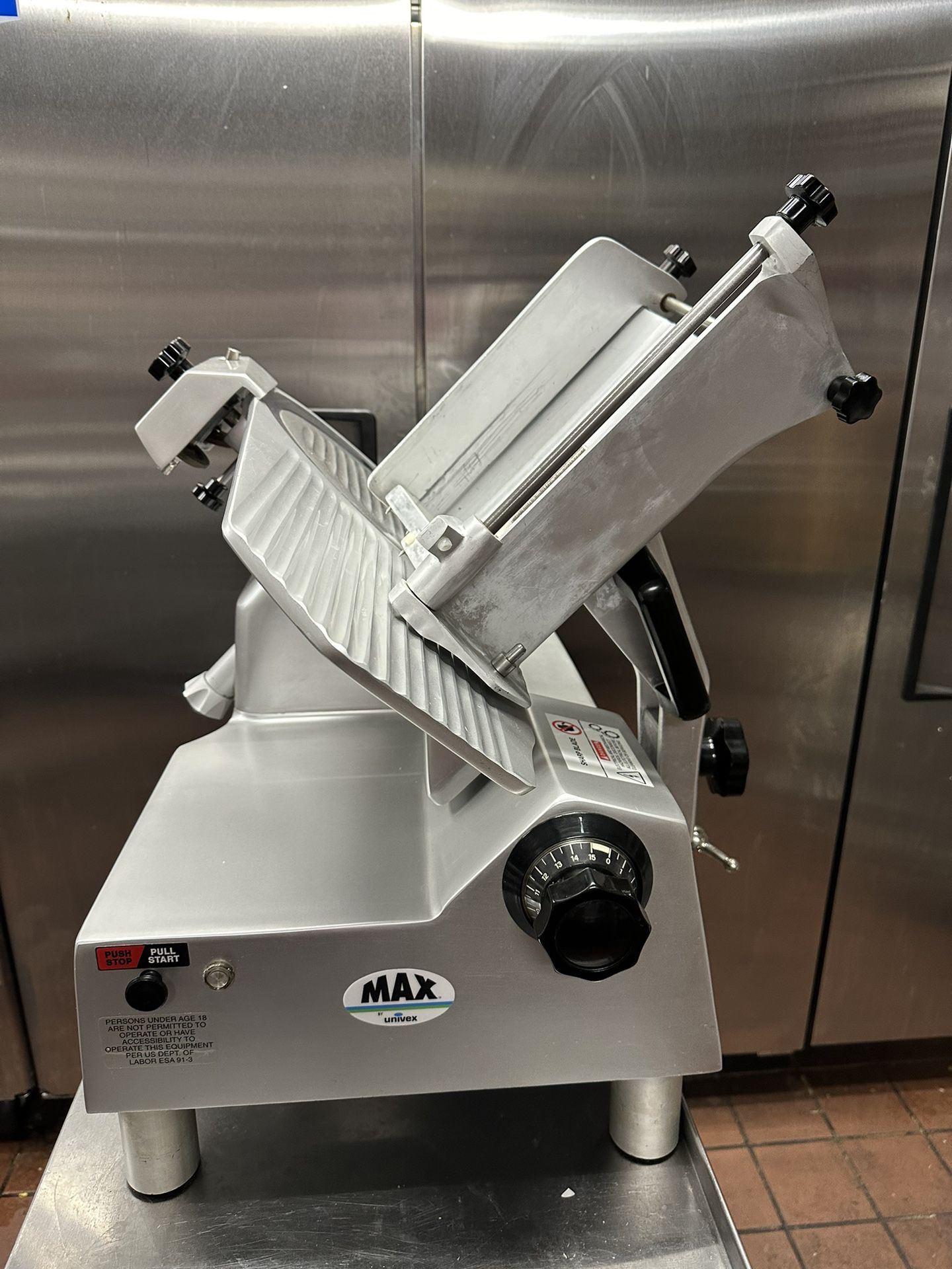Univex automatic meat slicer