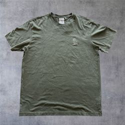 NWT Octobers Very Own OVO Owl Garment Dye T-Shirt Thyme Green Mens Med Defective