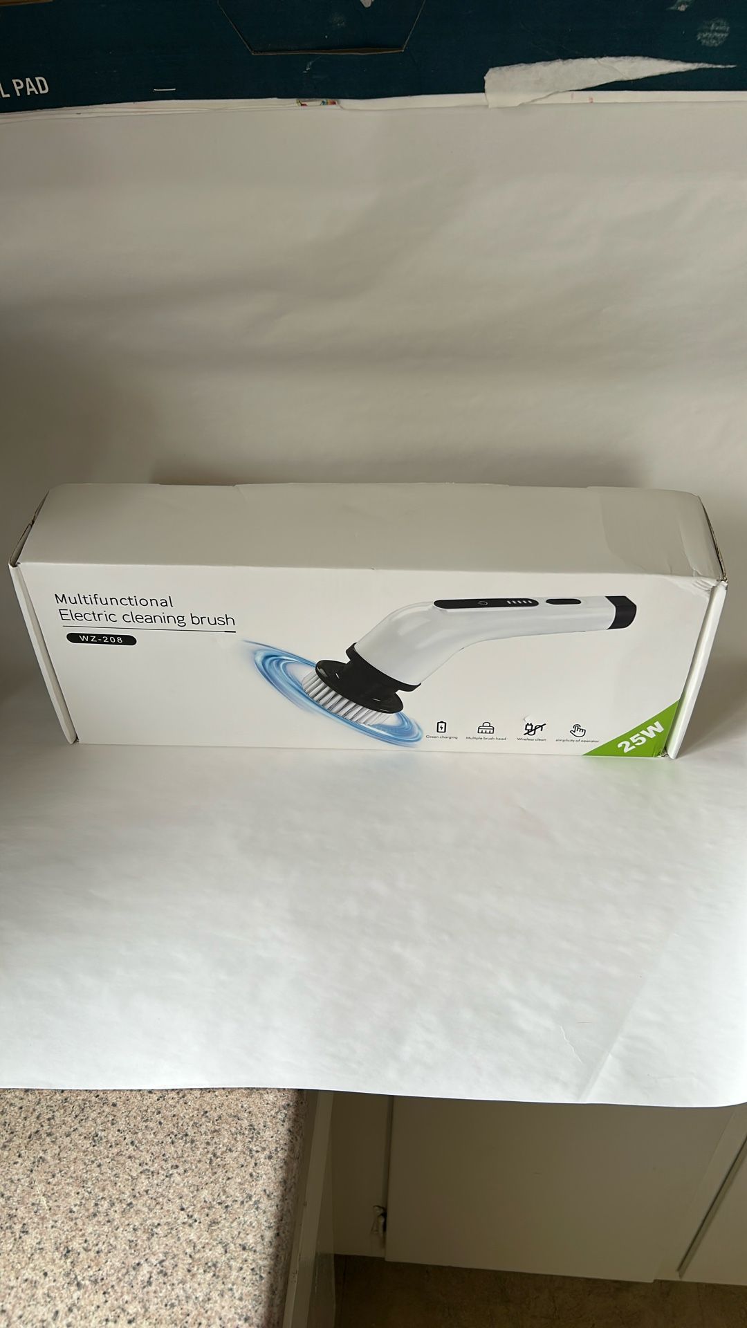 Multifunctional Electric Household Cleaning Brush 6-in-1 25W Rechargeable WZ-208
