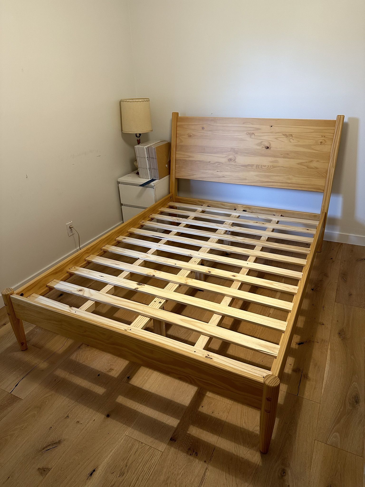 Scandinavian Oak Solid Wood Full Size Bed frame