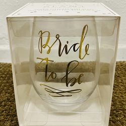 Bride To Be Wine Glass Brand New