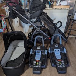 Peg perego Ypsi Car Seat And Stroller Combo + Extras