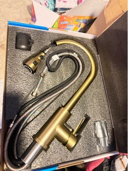 Golden kitchen faucet