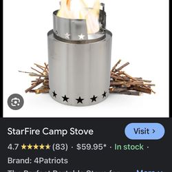4Patriot Starfire  Camp Stove Boil- Cook-Heat