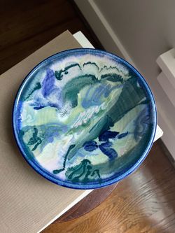Small Handcrafted Abstract Accent Bowl ( D7.5” H3” ) firm on price