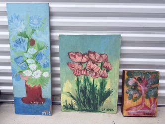 18 various James Lauper outsider art paintings - Dorchester Mass