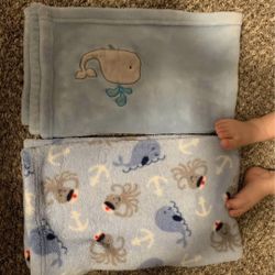 Baby Boy Blankets Lot