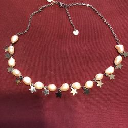 Peach Colored Freshwater Pearl Necklace