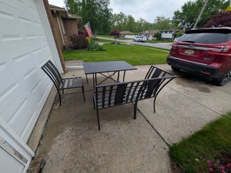 Metal patio dining set
