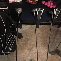 Golf Clubs Full Set Balls Tees Everything