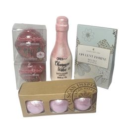 Assorted Bath Bombs & Bath Salts Set - New In Box