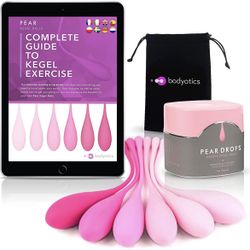 Bodyotics Deluxe Kegel Weighted Exercise Balls - Pelvic Floor Tightening and Strengthen Bladder Control - Prevent Prolapse - Set of 6 for Beginners 