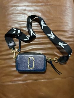 Authentic Marc Jacobs The Snapshot Crossbody Bag with Playboy Bunny Strap