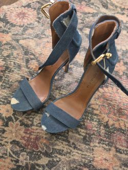 Denim heels