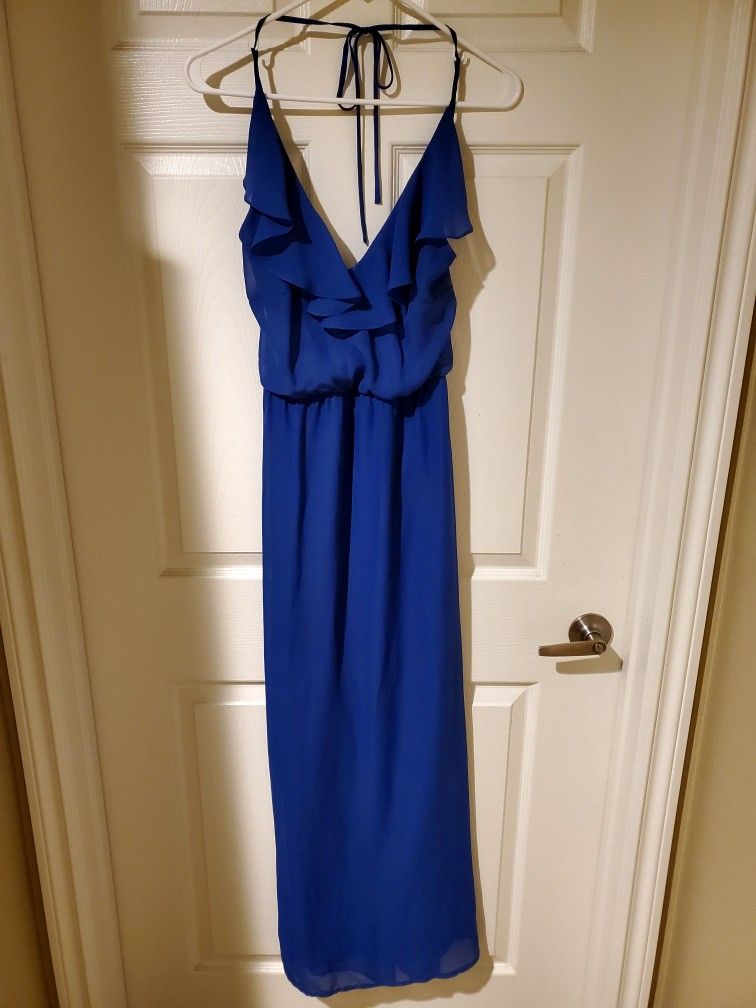 Women's Nouvelle Amsale Royal Blue Maxi Dress (Size XS)